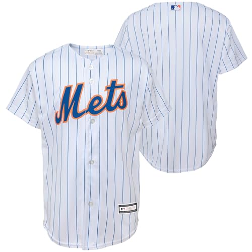 New York Mets MLB Kids Youth 4-20 White Home Team Jersey (14-16)
