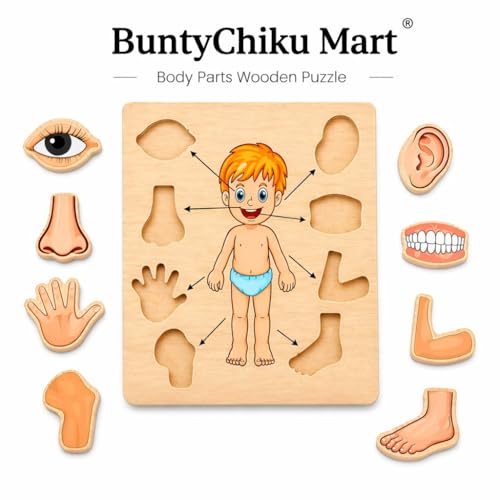 Image of Puzzle Kids Wooden Toys for Kids 3 + Jigsaw Puzzles for Adults Baby Learning Toys Educational Toys Game for Learning Learning Board Parts Anatomy Skeleton - Gift Toys for Boy and Girl