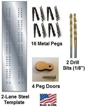 393 Cribbage Board 2-lane Template Starter Kit, Steel