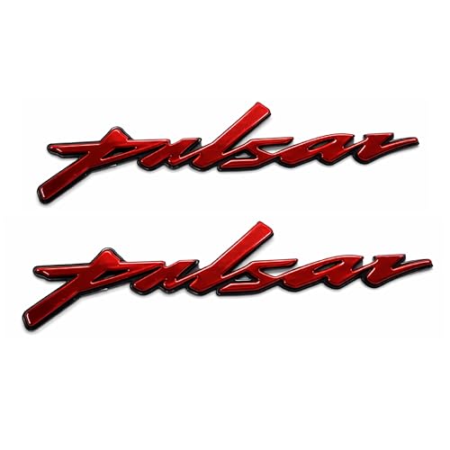 Image of RJVON - Pulsar Bike Emblem Decal Sticker 3D Badge Tank Logo Pulsar Sticker(Set of 2) (Red)
