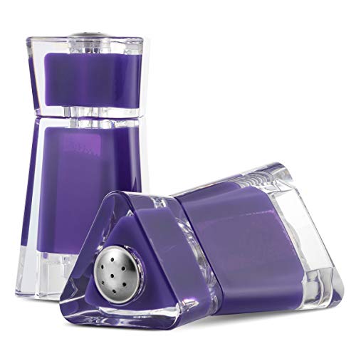 MITBAK Acrylic purple Salt and Pepper Shakers (2 Piece Set) | Elegant Salt and Pepper Dispensers with Perfectly Sized Holes for Evening Seasoning | Stylish Kitchen Accessories Utensils - Thumbnail 4