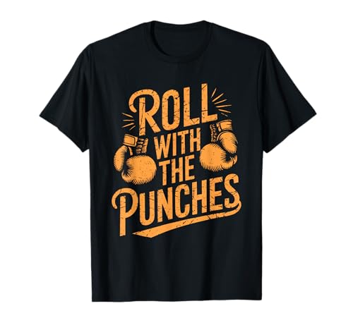 Roll with Punches Boxing Inspirational Women Men Kids T-Shirt