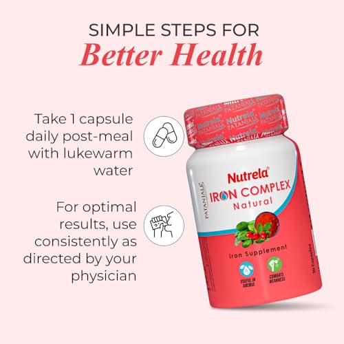 Image of NUTRELA Iron Complex- Vegetarian Natural Capsules, 30 Count