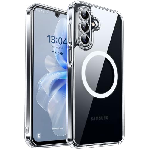 Image of CANSHN Designed for Samsung Galaxy A17-5G Case [Full Camera Protection] [Compatible with Magsafe], Crystal Clear