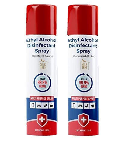SILKTREE Multipurpose Disinfectant Spray for Hard & Soft Surface -Kills 99.99% Germs, Viruses & Bacteria - Natural and Safe (170gm, (Pack of 2)) (B089ZTH9K8) Amazon Price History, Amazon Price Tracker