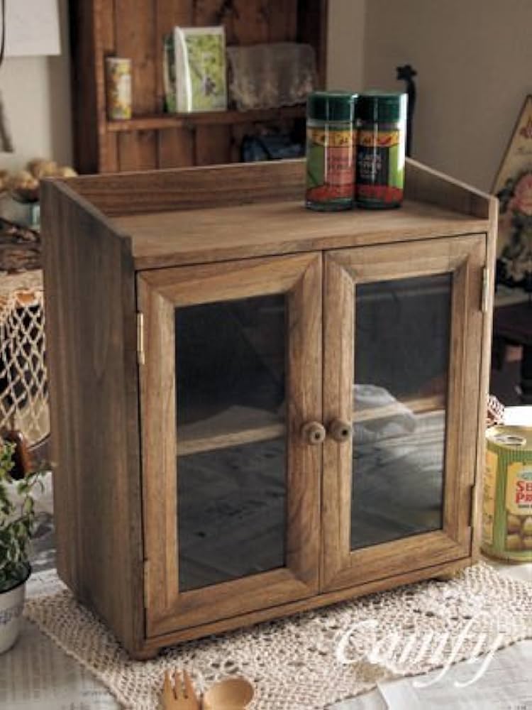 Amazon｜キッチン雑貨 スパイスラック キャビネット 北欧カントリー