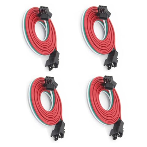 Switian 4-Pack 100cm 3-Pin JST SM LED Connector Cable for WS2812B/WS2811/SK6812/Symphony Lights