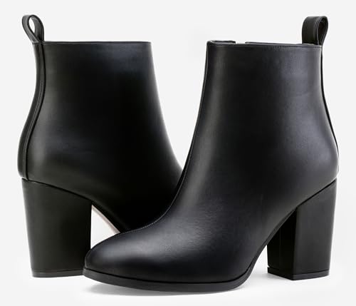 Jeossy Women's 9637A Dressy Ankle Boots,Fashion Block Heel Booties4