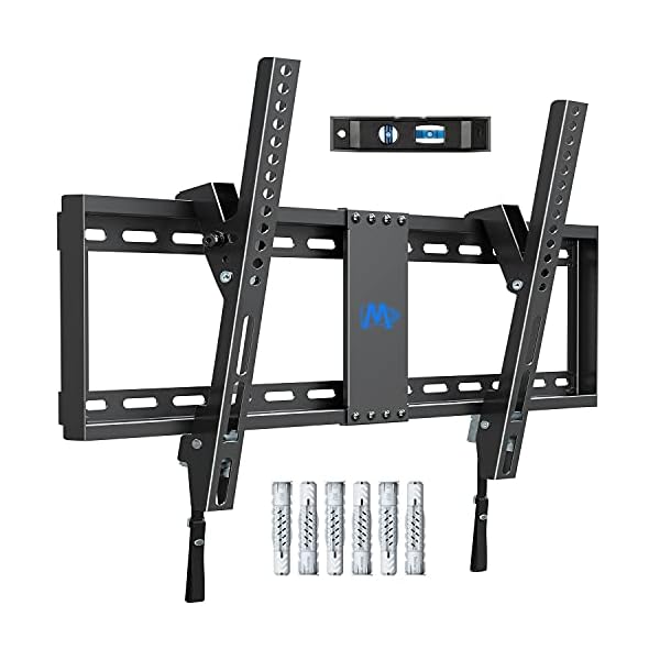 Mounting Dream Tilt TV Wall Mount Bracket for Most 37-70 Inch LED, LCD, OLED, Plasma TVs up to VESA 600x400mm and 60kg, Incl. Fischer Wall Plugs, Tilting TV Bracket MD2268-LK-02 Black