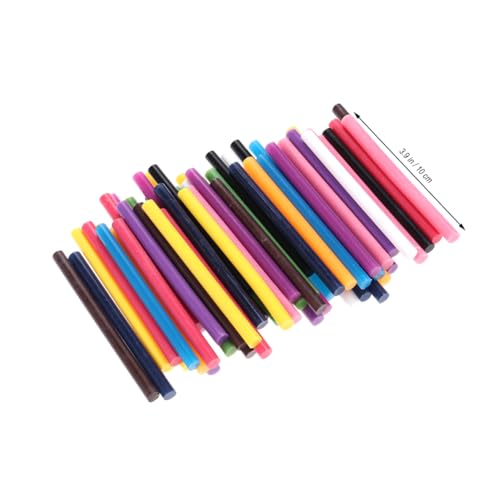 LALAFINA 60pc Assorted Color Hot Melt Glue Sticks 7x100mm High Viscosity Adhesive Rods for Crafting