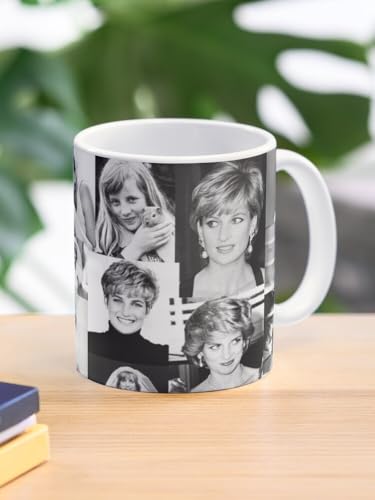 Image of Graceful Icon-Inspired Ceramic Mug | 330 ml Coffee Cup with Royal Elegance Theme | Classy Lady Design | Microwave & Dishwasher Safe | Tribute Mug for Fans of Timeless Style & Compassion