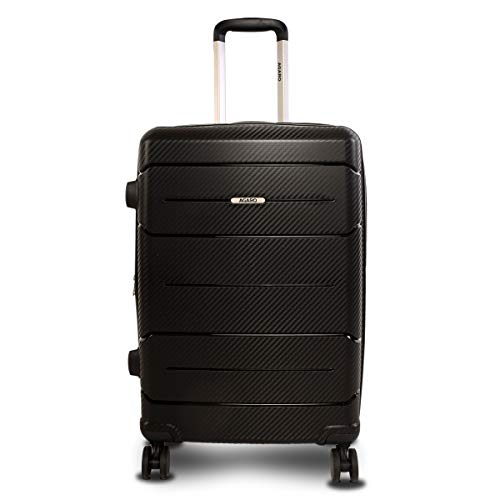 Image of AGARO Venue Hard-Sided Polypropylene Check-in Luggage (20 Inch Suitcase) Black