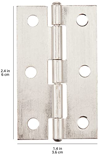 Amazon Basics Ab-4025 Butt Hinge 2-2/5-Inch, Satin Nickel, 12 Pieces, 2-2/5" #TOP4