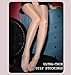 GOCBOBO Women's Shiny Seamless Pantyhose Silk Sheer Tights 3D Oil Gloss Nylons Pantyhose Beige