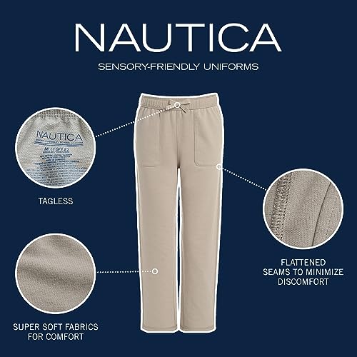 Nautica Boys' Uniform Sensory-Friendly French Terry Pant3