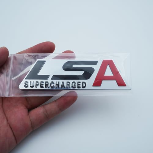 Emblemas LSA Supercharged con relieve 3D para sustitución de placas LSX, pack de 2 2