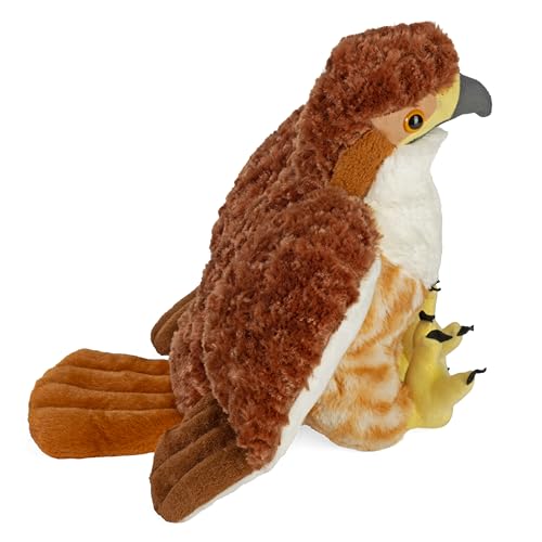 Faucon à queue rouge en peluche éco-responsable de 30 cm - 5