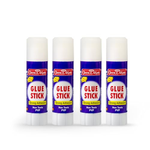 Soni Officemate Glue Stick 8 gm Pack of 4-2set | Strong Hold, Quick-Dry PVP Adhesive | Child-Safe & Multi-Purpose | Ideal for DIY, School, Office & Cr