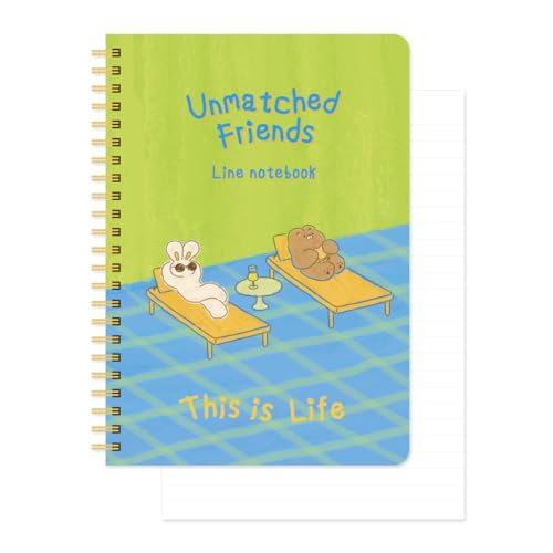 Cahier A5 rigide Monolike Unmatched Friends avec reliure spirale durable