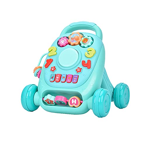 ベビーウォーカー ウォーカー 手押し車 知育遊び付 多種類の仕掛け 赤ちゃん 多機能 子供ウォーカー 歩行器 音楽 ライト付き あんよ 練習 押し車 出産祝い 色認識 指先訓練 歩行練習 バランス感 赤ちゃん 子供 出産祝い 誕生日プレゼント 仕様:約17