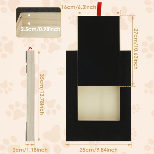 Kratzbrett für Hunde mit Leckerli Box 35x25x3cm, Hunde Kratzbrett für Nägel, Stressfrei Kratzbrett für Hundekrallen, Sandpapierbrett Scratch Board Dog, Alternative zum Nagelknipser für Hunde (A)