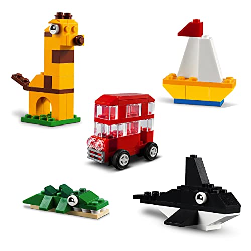 LEGO 11015 Classic Alrededor del Mundo, Juego de Construcción para Crear Figuras de Animales de Juguete, Vehículos o Casas, Idea de Regalo Cumpleaños