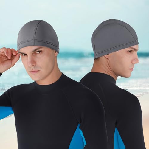Image of DEHAI Neoprene Diving Hood Wetsuit Swimming Caps for Womens Mens Youth, 2mm 3mm Thermal Water Beanie Hat Keep Long Hair Dry for Curly Locs Braids