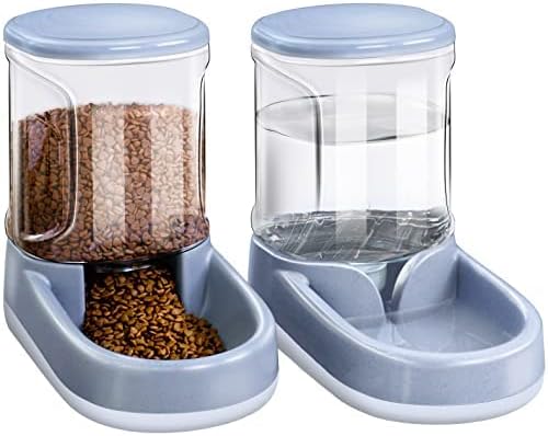 Alimentadores automáticos para gatos y dispensador de agua para gatos, alimentador automático para perros y dispensador de agua para perros, 2