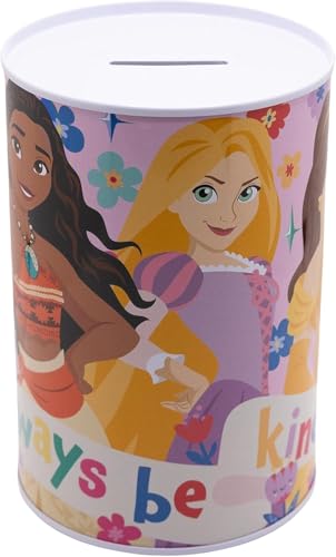 Disney Princess Tirelire en métal – Épargne magique pour filles, pièces de monnaie et caisse à monnaie pour enfants, pour anniversaires et vacances,...