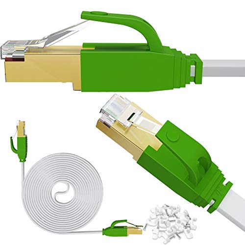 Ethernet Cable 50 ft, Cat8 High Speed Internet Cable, 26AWG 40Gbps Heavy Duty Outdoor&Indoor, Weatherproof&UV Resistant Network RJ45 Patch Cord 50ft for PS4, PS5, Router, Modem, Gaming, Xbox