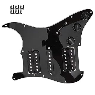 Conseil de guitare électrique, Humbucker de pickguard de guitare en PVC en métal avec micro HSH chargé précâblé pour… - Les Beatles, Paul McCartney, John Lennon, RIngo Starr, George Harrison Conseil de guitare électrique, Humbucker de pickguard de guitare en PVC en métal avec micro HSH chargé précâblé pour… – Image 7