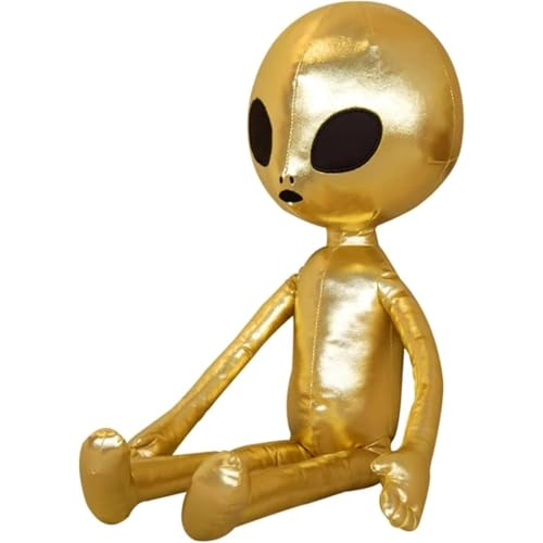 Wnbsiue宇宙人 ぬいぐるみ エイリアン ぬいぐるみ 宇宙人 人形 クッション 心地が良い 背あて 大きい 置物 雑貨 添い寝 抱き枕 縫い包み もちもち 低反発 寝かしつけ お誕生日 プレゼント 65cm 飾り 子供向け クリスマス 金色 縫い包み