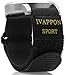 IVAPPON Hook Loop Sport Watch Strap 18mm 20mm Nylon Straps Black Blue Fastening Watchband (20mm, Regular Length, Black(Black Plastic Buckle))