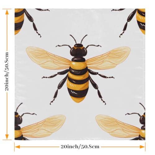 Servilletas de Tela Bee Print Set 6 50.5x50.5 cm Multicolor miniatura 2