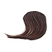 Produktbild HBWHY Braune Perücken Haar Haarteile mit Clip Haarverlängerungen Faux Hair Bangs,Hellbraun Keine Koteletten