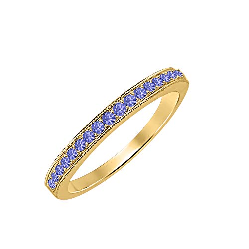 Gold & Diamonds Jewellery 0.35 Ctw Round Cut Tanzanite 14k