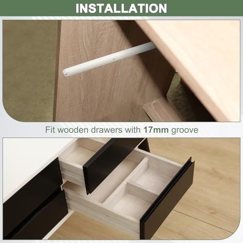 Guías para cajones M METERXITY de 298mm, pack de 24 unidades de carriles de plástico para muebles 5