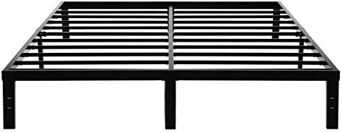 45MinST Cal King 14" Metal PlatformBed Frame with Sturdy Steel Bed Slats/No Box Spring Needed/ Easy to Assemble/Large Storage/ Non-Noise