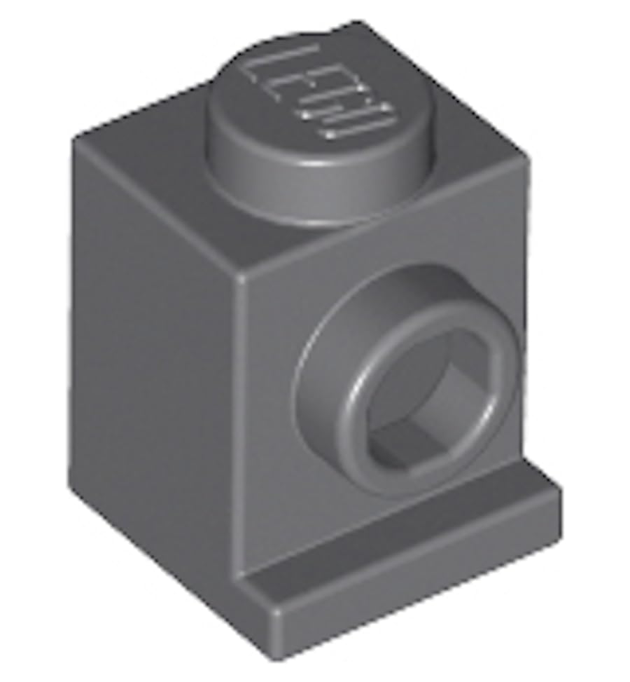 LEGO Brick, Modified 1 x 1 with Headlight, Part 4070 (Dark Bluish Gray, 100, Bricks)