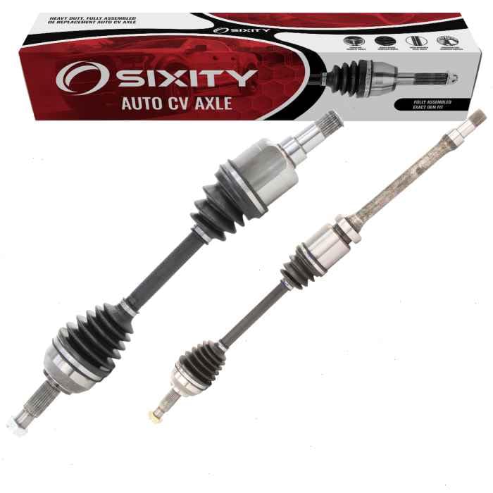 Sixity Auto 2 pc Front CV Axle Kit compatible with Ford Focus 2.0L L4 2.3L 2000-2011 - Pair Left Right Driver Passenger Complete Axle Shaft Assembly