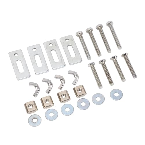 Jeanoko 4PCS T Track, Mini Hold Down Clamp, Zinc Aluminum Alloy CNC Router for Woodworking Metal Processing