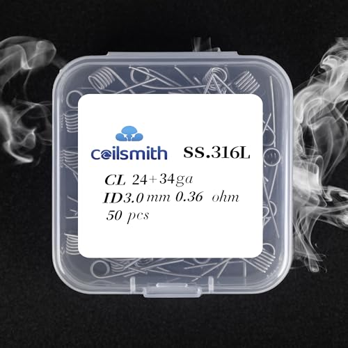 Hot Heating Wire - Versatile Resistance Wire for Kilns, Pottery, and Forging. Highly Resistant, Hybrid Core, Ideal for Prebuilt Coils and Fused Clapton Wire Creations. Coil 316L 24+34ga