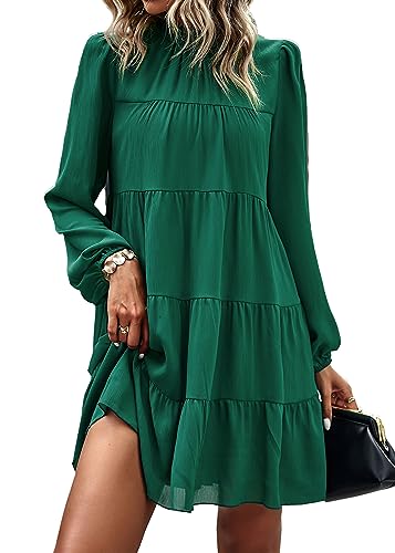Image of KIRUNDO Women's 2026 Fall Long Sleeve Baby Doll Dresses