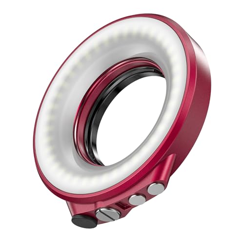 Seafrogs Submarinismo 40M/132FT Underwater Macro LED Fill Light for Diving Camera Housing, 67mm Interface, 3 Colors-red