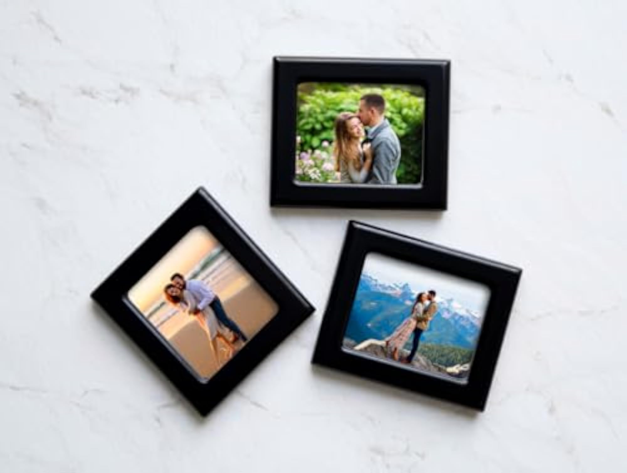 Customizable Photo Frame Set of 3, Black