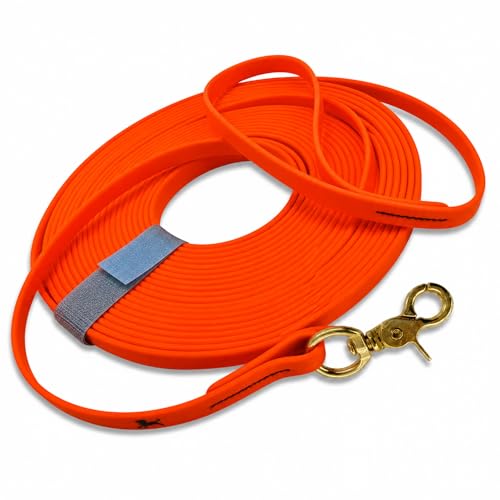 JIM HODGES DOG TRAINING Gummy K9 Biothane Long Line Leash for Dogs, 10,15,20 and 32.5 Feet, Walking...