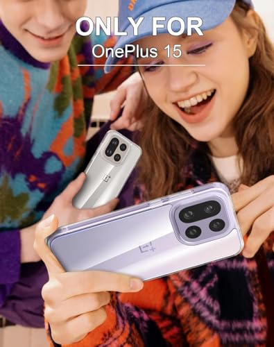 Image of REALCASE Silicone Oneplus 15 5G Back Cover Case, Scratch Resistant Protective Crystal Clear Transparent Shock Proof Bumper Back Cover Case for Oneplus 15 5G