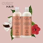 SheaMoisture Coconut & Hibiscus Curl & Shine Shampoo & Conditioner for Bouncy Curls, Frizz Control, 16 Oz Ea - Image 4