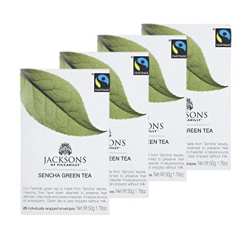 Jacksons Sencha Green Tea - Fairtrade, 4 x 20 Bags, 80 Bags Total