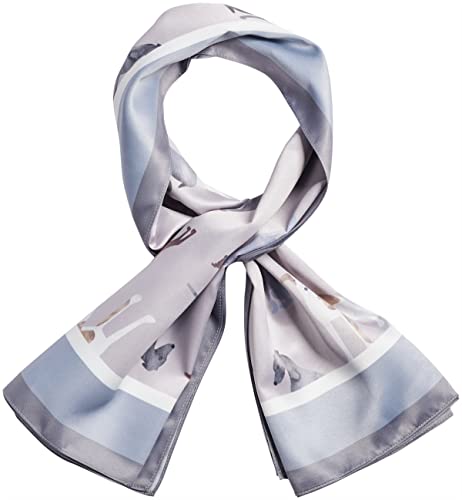 Écharpe imprimée Failsworth gris foulard Millinery chic taille unique pour femme et homme